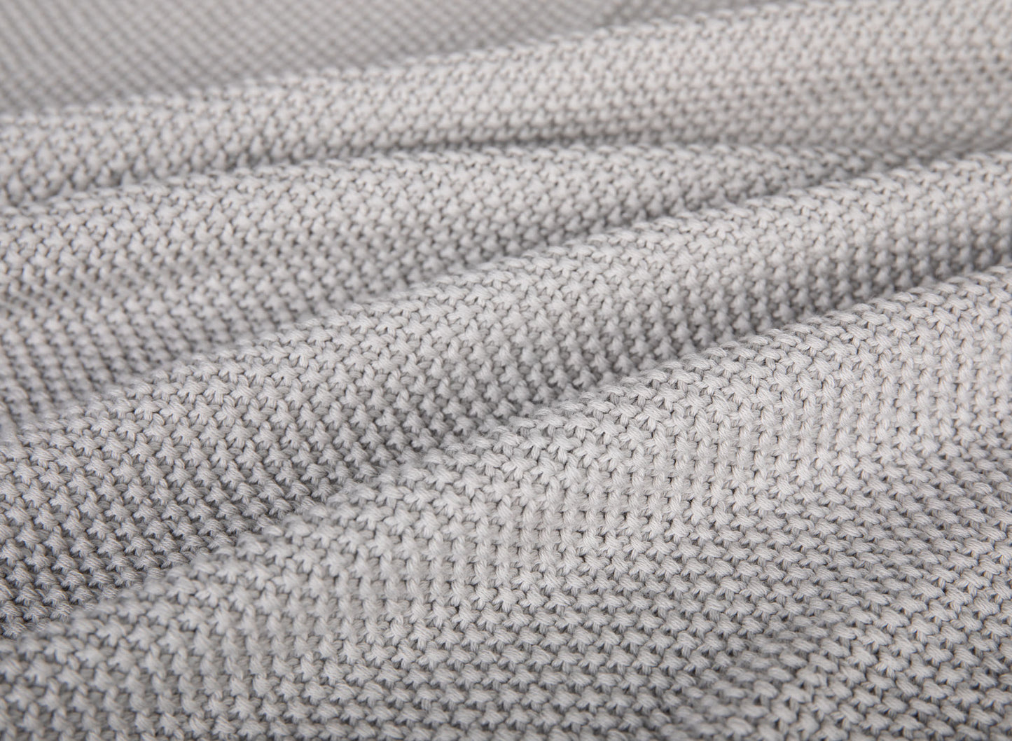 ComfortAce Albufeira Woondeken 150x200 cm – 100% Katoen – Gebreide Plaid – Vapor Blue[DSA15201-VAPOR.B]