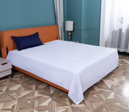 [PSV152-WH]ComfortAce Vanern Classic Laken 150x260 cm – 100% Katoen 200T, Wit, Ademend en Huidvriendelijk Bedlaken – OEKO-TEX Gecertificeerd